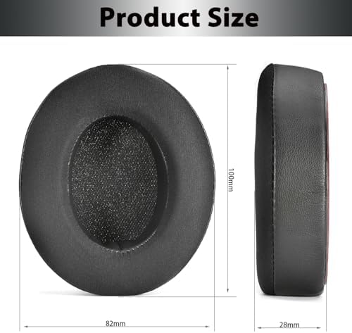 Elevate Your Beats Studio Pro Wireless Headphones with Premium Cooling Gel Replacement Earpads – Soft Protein Leather & Adaptive High-Density Memory Foam for Unmatched Comfort and Sound Isolation – Innovative Design in Sleek Black for Extended Wear Performance