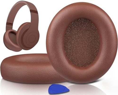 Elevate Your Audio Experience with SOULWIT Deep Brown Replacement Earpads for Beats Studio Pro Wireless Headphones – Luxurious Protein Leather Cushions with Advanced Noise Isolation Foam for Unmatched Comfort and Enhanced Sound Quality