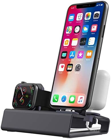 Revolutionize Your Charging Experience with CENSTECH’s 3-in-1 Aluminum Docking Station – Compatible with All i Phone Models 1-14, Every Apple Watch Series, and Air Pods – Space-Saving Stand with Nightstand Mode for Effortless Access – Quick and Reliable Charging Solution for Modern Apple Enthusiasts – Durable, Sleek Design Perfect for Home and Office Environments – Organize and Enhance Your Space While Enjoying Fast Charging Efficiency!