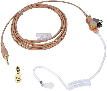 Professional IFB Earpiece 3.5 mm Broadcast Communication Headset – Superior Sound Clarity & Comfort for i Phone and Android Devices – Ergonomic Skin Color Design for Discreet Use in Broadcasting and Event Coordination – Durable, Reliable Audio Transmission for Long-Term Performance