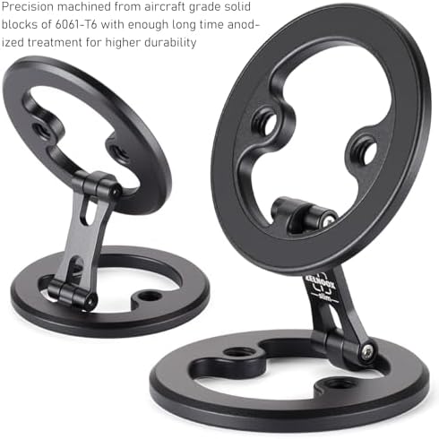 Revolutionary Dual Ring Magnetic Phone Stand – Ultra-Compact, Foldable Aluminum Alloy Holder for i Phone 12 to 16 (Mag Safe Compatible) – Optimal Stability, Sleek Design, and Effortless Portability for Enhanced Mobile Productivity