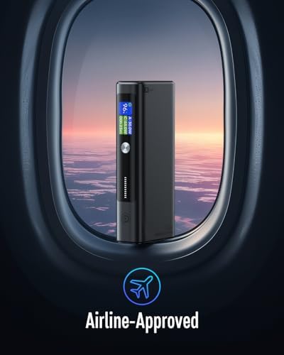 High-Power 130 W Portable Charger – 18,400 m Ah USB-C PD Power Bank with Smart Digital Display for i Phone 16/15/14/13, Samsung, Mac Book & More – Fast Multi-Device Charging Solution for Travel and Remote Work