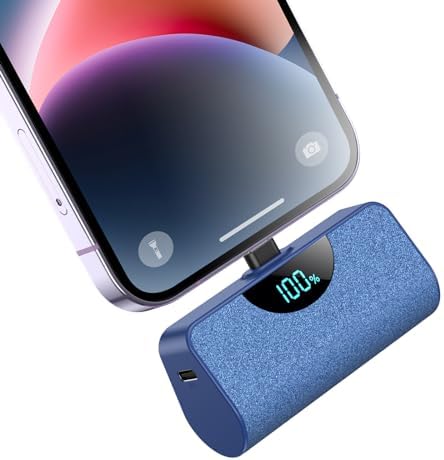 Ultra-Compact 5200 m Ah Power Bank for i Phone – 20 W PD Fast Charging Mini Portable Charger for i Phone 14 Pro Max/14/13/12/11/XR/X/8/7/6/SE – Lightweight Battery Pack with Intelligent Charging Technology for On-the-Go Power