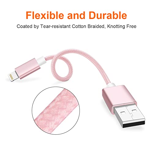 Compact 15 cm MFi Certified Lightning Charging Cable for i Phone & i Pad – Fast Charge Compatibility with i Phone 14/14 Pro Max/13/12/12 Pro/11/X/XR/8/8 Plus/7/6 S/6/SE – Durable & Travel-Friendly USB to Lightning Cable for On-the-Go Power Solutions – Premium Quality Design for Enhanced Performance and Reliability