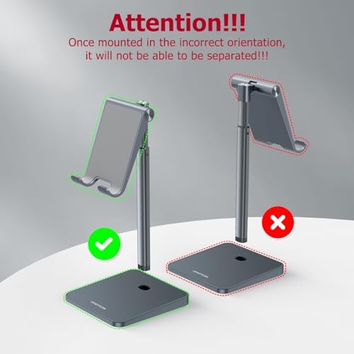 Cell Phone Stand, OMOTON Adjustable Angle Height Desk Phone Dock Holder for iPhone SE 2/11 / 11 Pro/XS Max/XR, Samsung Galaxy S20 / S10 / S9 / S8 and Other Phones (3.5-7.0-Inch), Rose Gold – Enhanced Compatibility and Speed