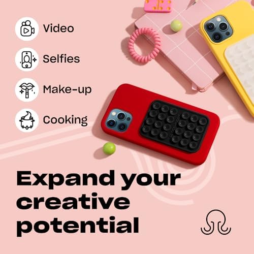 Effortless Hands-Free Silicone Suction Phone Mount – Ideal for Capturing Selfies & Videos on the Go, Compatible with i Phone & Android – Stylish Baby Blue Jay Design for Secure Grip and Portability – The Ultimate Accessory for Content Creators and Live Streamers