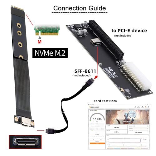 Unlock Blazing Fast Data Transfers with cablecc PCI-E 3.0 M.2 M-Key to Oculink SFF-8612/SFF-8611 Host Adapter – Perfect for Gamers & Creators Seeking Ultimate NVMe SSD Performance. Experience unparalleled speed and compatibility with this high-performance adapter engineered for M.2 NVMe SSDs in the 2260 form factor. The cutting-edge Oculink SFF-8612 and SFF-8611 connections ensure robust data transmission for seamless gaming and content creation. Enjoy hassle-free installation and a durable design that stands up to daily demands, making this essential upgrade a must-have for any advanced computing setup. Whether you’re enhancing your workflow or building the ultimate gaming rig, this PCI-E 3.0 adapter guarantees enhanced performance and reliability. Elevate your data storage capabilities today and discover the difference this premium internal SSD accessory can make in your system’s efficiency and speed. Don’t compromise on quality—transform your digital experience with the cablecc Oculink Host Adapter now!