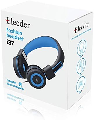 ELECDER i37 Foldable Kids Headphones – Lightweight, Adjustable On-Ear Wired Headphones in Vibrant Peach/Purple for School, Travel & Home Learning – Perfect Audio Companion for Young Learners & Teens with Comfortable Fit and Universal Device Compatibility