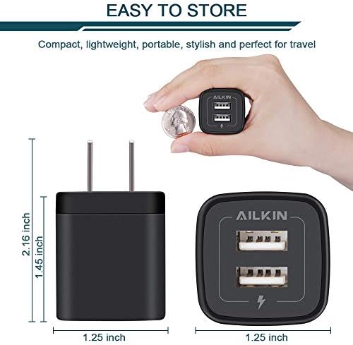 Ultimate AILKIN USB Multi-Port Charging Block – Rapid Charge Station for Home & Travel, Compact Wall Charger Cube with 4 USB Ports, Universal Compatibility for i Pad, i Phone, i Pod, Samsung, and More – Safe, Efficient Power Solution for Multiple Devices