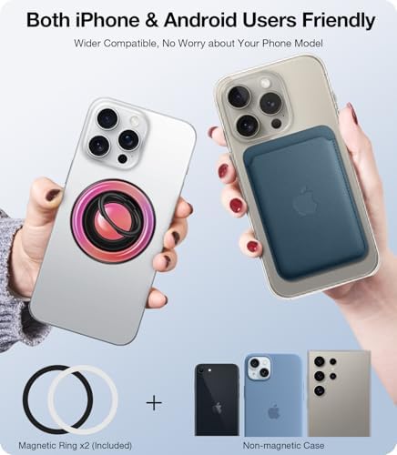Transform Your Mobile Experience with the TORRAS 360° Fidget Spinner Magnetic Phone Grip Ring Holder – Ultimate Kickstand & Secure Grip for i Phone 16/15/14/13/12 Pro/Max, Samsung Galaxy, & Google Devices, Chic Purple Design, Enhanced Compatibility for Effortless Use