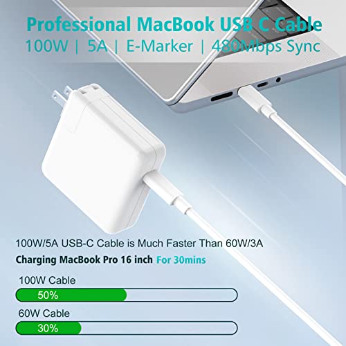 10 ft 100 W USB C to USB C Charging Cable – Ultimate Fast Charging Solution for Mac Book Pro, i Phone 15, i Pad Pro, and Samsung Galaxy – Enhanced Durability, PPS Compatibility, and 10-Foot Flexibility for Optimal Device Performance