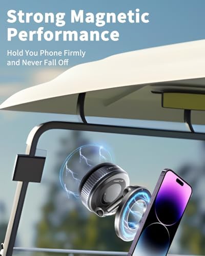 2025 Upgraded Vacuum Magnetic Phone Holder, Car Phone Holder for Magsafe [89+LBS Suction & 2800gf Magnetic] Suction Cup 360° Adjustable Phone Mount Car Truck Accessories for Women Men – Enhanced Compatibility and Speed