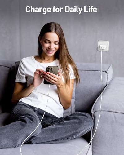 Ultimate 10 FT i Phone 16 Pro Max Charger Bundle: High-Speed 35 W USB-C Wall Adapter with Extra Long Cables for Unmatched Convenience – Perfectly Compatible with i Pad Pro and Google Pixel 9/8/7 for Enhanced Charging Performance