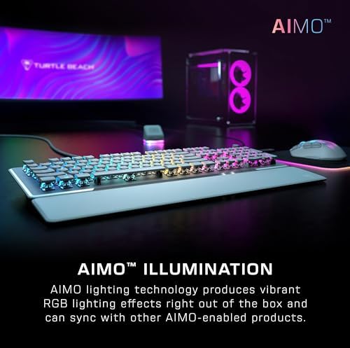 Experience Unmatched Gaming Precision with Turtle Beach Vulcan TKL Tenkeyless Mechanical Keyboard – Linear Titan Switch, Customizable AIMO RGB Lighting, Durable Aluminum Build, and Portable USB-C Connectivity for Ultimate Performance and Style