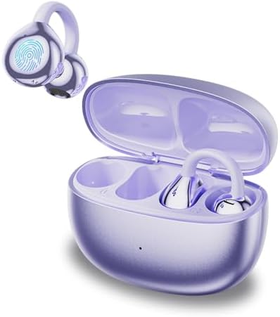 Advanced Open Ear Wireless Earbuds with Bluetooth 5.4 Connectivity, Ergonomic Clip Design, and IPX7 Waterproof Rating – 36-Hour Playtime with Integrated Microphone for Hassle-Free Calls, Tailored for Active i OS and Android Users (Black)