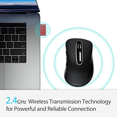 Upgrade Your Workflow with the Memzuoix 2.4 G Wireless Mouse – Ergonomic and Portable 1400 DPI USB Mouse for Laptop, PC & Desktop | 5 Customizable Buttons for Ultimate Control | Ideal for Professionals and Casual Users Alike