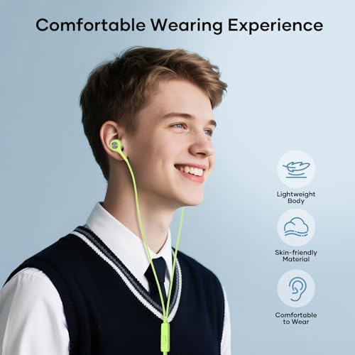 Premium Wired Earbuds with Microphone – 5 Pack of Heavy Bass In-Ear Headphones for Superior Sound Quality, Ideal for i Pad, Laptops, MP3 Players & Android Smartphones – Universal 3.5 mm Jack Compatibility, Ergonomic Design, Perfect for Music, Calls, and Video Enjoyment
