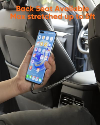 Revolutionize Your Charging Experience with the Cable Creation 5 ft Retractable USB-C Coiled Cable – Fast 3 A Charging for Android Auto, Apple Car Play, i Phone 15/16, and More – Durable, Tangle-Free Design for Effortless Data Sync and Seamless Connectivity Across All Type C Devices