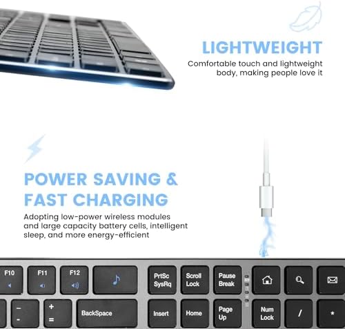 K01 R 2.4 G Wireless Keyboard – Ultra-Slim Compact Design with Numeric Keypad for Effortless Typing on Windows PCs & Laptops, Long-Lasting Battery Life, Whisper-Quiet Keys for Enhanced Productivity, Perfect for Home & Office Use