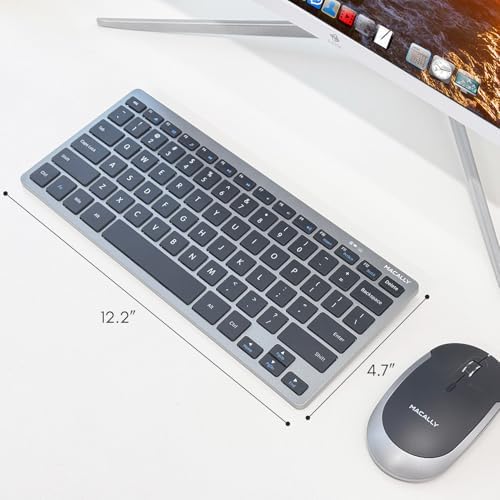 Elevate Your Typing Experience with the Macally Compact Wireless Keyboard – Ergonomic Mini USB Solution for Laptops, PCs, Tablets & Smart TVs – Unmatched Comfort & Enhanced Compatibility for Productive Workdays