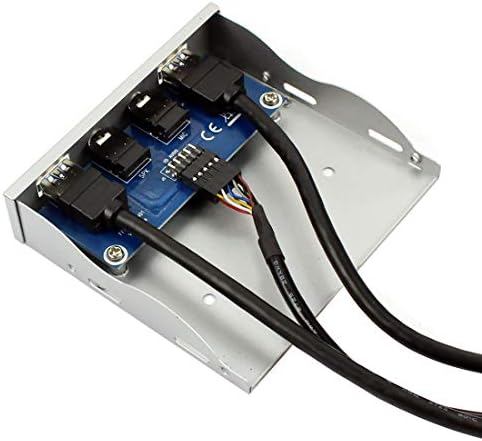 Enhance Your Desktop with the JMT USB 3.0 Front Panel Bracket: Dual High-Speed Ports, HD Audio Connectors, and Sleek Silver Design for Effortless Connectivity and Performance
