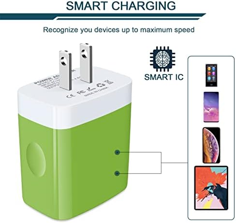 AILKIN 4.8 A Multi-Port USB Wall Charger – Ultimate Fast Charging Station for i Phone 15/14/SE/13/12/11 Pro Max & Samsung S23/S22 – Compact Power Hub with Built-in Safety Features for Home, Office & Travel