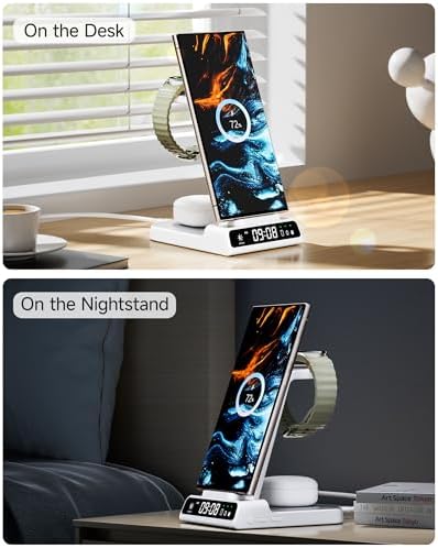 Ultimate 3-in-1 Wireless Charging Dock for Samsung: Fast Charge Galaxy S25 Ultra, Z Flip 7, and Galaxy Watch7 with Compact, Safe Design – Effortless Power-Up for Your Devices Anytime!