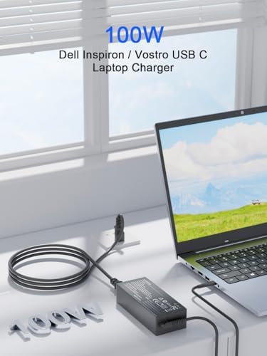100 W USB-C Laptop Charger – Ultra-Fast Charging Adapter with PD 3.0 Technology – Universal Compatibility for Lenovo, Dell, HP, Mac Book & More – Enhanced Safety Features Including Overheat & Short Circuit Protection – Ideal for All USB-C Devices and Gadgets