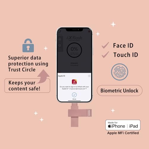 Revolutionize Your Storage with the i Xflash 256 GB Lightning Flash Drive – Apple MFi Certified USB 3.1 for i Phone & i Pad – Fast Data Transfer, Versatile Compatibility with Windows/Mac, Perfect for Hi-Res Audio and Media Backup
