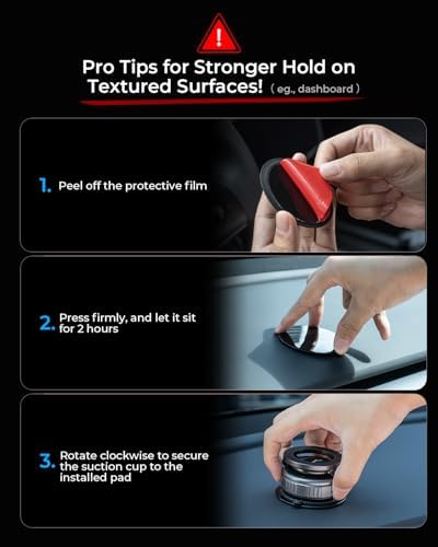 DIMONCOAT 2025 Upgraded 360° Rotation Vacuum Magnetic Phone Holder for Car,for Suction Cup Phone Mount Stand [109+LBS Strongest Suction & Magnetic] Adjustable Swivel Lock, for Your Car/Mirror – Enhanced Compatibility and Speed