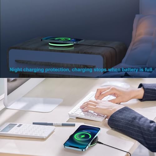 15 W Fast Wireless Charging Pad for Samsung Galaxy Devices – Optimal Compatibility with S Series, Note, Z Flip & Fold – Sleek Design & Advanced Safety Features for Rapid Power Boost