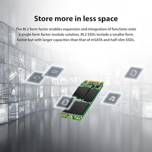 Upgrade Your System with Transcend 256 GB M.2 2242 SATA III SSD – High-Speed Internal Solid State Drive for Enhanced Gaming & Productivity, Achieve Up to 530 MB/s Read Speeds, DRAM Cache for Lightning-Fast Performance, Durable 3 D TLC NAND Technology, Perfect for Laptops, PCs, and Ultrabooks!