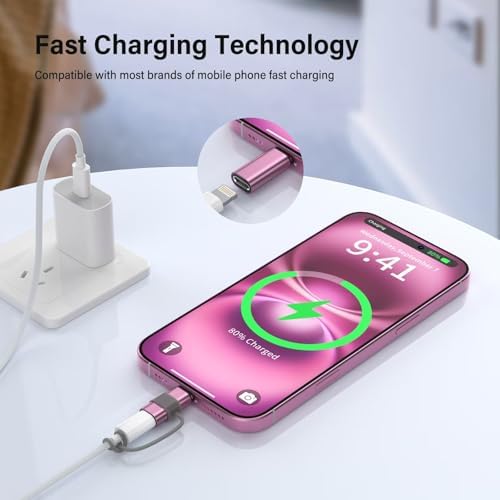 Premium 4-Pack Lightning to USB C Adapters for i Phone 15/16 and Galaxy S24 – Fast Charging & Data Sync Solutions for Seamless Connectivity, Compact Design, and Enhanced Durability – Essential Accessory for Modern Devices
