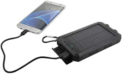 Ultimate Solar Power Bank for Samsung Galaxy A51 – 10000 m Ah Jet Black Backup Charger, Eco-Friendly Solar Rejuva Power Pack with Dual USB Ports for On-the-Go Charging, Perfect for Outdoor Adventures and Emergencies