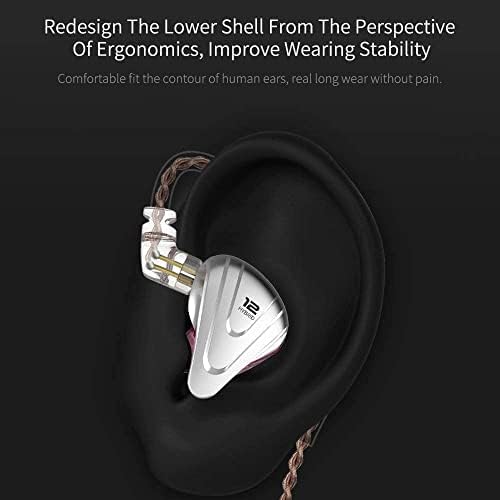 KZ ZSN Pro Hybrid In-Ear Earbud Headphones – High-Fidelity Audio with Dynamic Driver & Balanced Armature, Stylish Metal Faceplate, Detachable Cable for Custom Connectivity – Perfect for i Phone & Android Use, Ideal for Fitness & Everyday Listening (Blue, No Mic)