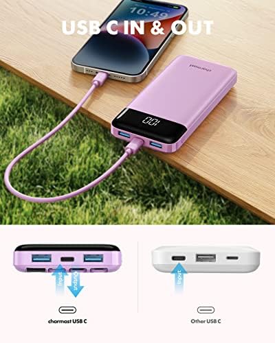 Sleek 10,000 m Ah Multi-Device Portable Charger with Built-In Cables – High-Speed 3 A Power Bank for i Phone, Samsung, Pixel, LG, Moto, i Pad – Ultimate Travel Essential with 6 Outputs for Effortless Charging on the Go