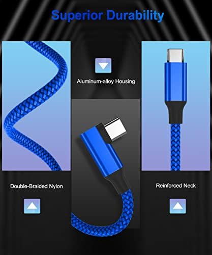Elebase Right Angled USB Type C to C 100W Cable 6.6FT with USB A Adapter,90 Degree Power Delivery Fast Charging PD Charger Cord for MacBook Mac Pro,iPad 10 10th Air 4 4th 5 5th Mini 6 6th Generation – Enhanced Compatibility and Speed