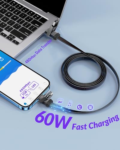 Ultimate 4-in-1 Fast Charging Cable – 5 ft Multi-Device Charger for USB A, USB C & Lightning | 60 W Power & High-Speed Data Transfer | Ideal for i Phone 16/15/14/13 Series & i Pad | Travel-Friendly, Durable, and Versatile Charging Solution