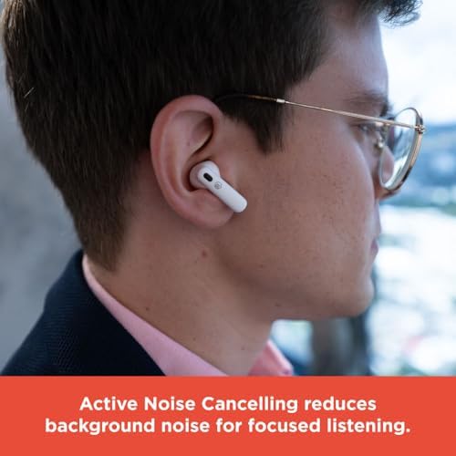 Transform Your Audio Journey with Radio Shack Bluetooth 5.2 Wireless Earbuds – Advanced Active Noise Cancelling, IPX5 Waterproof Rating for Unmatched Durability, 400 m Ah Battery for All-Day Listening, and Ergonomically Designed for Comfort and Stability in Any Activity