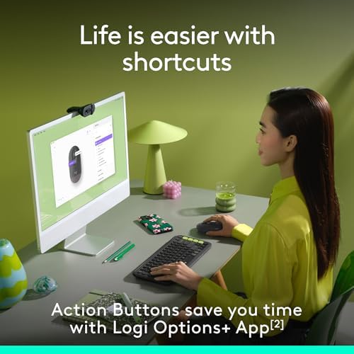 Logitech POP Wireless Mouse in Heartbreaker Rose – Customizable Emojis, Silent Click Technology, Precision Scrolling & Multi-Device Compatibility for Effortless Navigation and Personal Expression