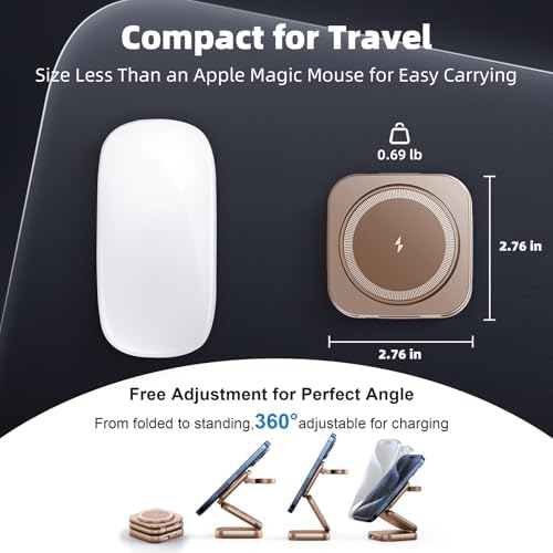 Revolutionize Your Charging Experience with AC Island 5-in-1 Portable Travel Wireless Charger – Fast 15 W Magnetic Stand for i Phone 16/15/14/13, Apple Watch & Air Pods, Includes 35 W Adapter, Ideal for On-the-Go Lifestyle and Enhanced Compatibility