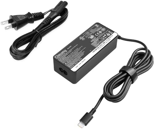 High-Speed 65 W USB-C Charger for Lenovo Think Pad & Yoga Laptops – Universal 2-Prong AC Adapter for X1 Carbon, T Series, P Series, and Ideapad – Enhanced Compatibility for Fast Charging and Durable Performance – Perfect Replacement for Multiple Lenovo Models
