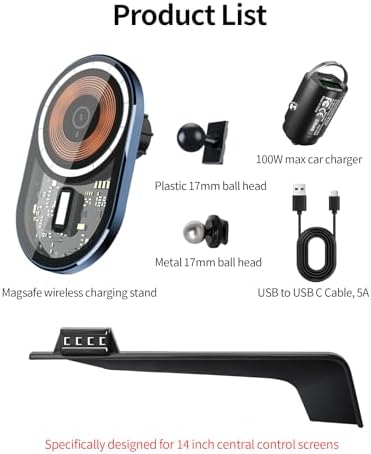 Lexus NX/RX Hybrid 2022-2025 Premium Wireless Charging Phone Holder – 360° Rotating Car Mount with Mag Safe Compatibility for 9.8-Inch Displays – Ultimate Convenience and Secure Access for Modern Drivers