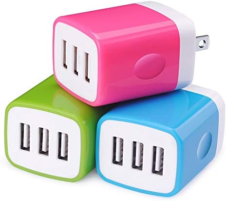 Sicodo 3-Pack USB Wall Charger Adapter – Universal 3.1 A Multi-Port Fast Charging Block for i Phone 16/15/14/13/12 SE/11 Pro, Samsung Galaxy S24/S23/S22/S21 Ultra, and Google Devices – Compact Travel Charger for On-the-Go Power Solutions
