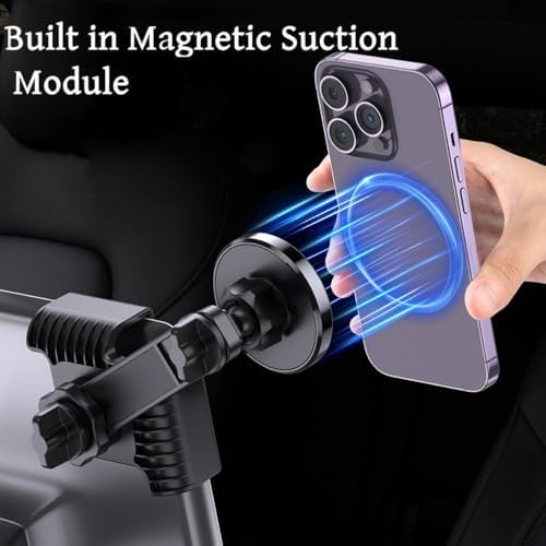 Phone Mount for Tesla Model 3 Accessories,Strongest Magnet Power Magnetic Car Phone Holder Mount for Tesla Model Y Accessories,for All iPhone & Android Phones with Magnetic Ring (Black, M) – Enhanced Compatibility and Speed