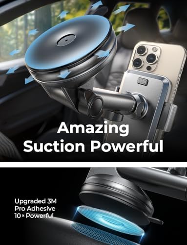 LISEN Delas 3-in-1 Adjustable Car Phone Holder Mount – Versatile Dashboard, Air Vent & Windshield Solution for i Phone 16 Pro Max, Samsung Galaxy & More – Effortless Tool-Free Installation for Enhanced Safety & Modern Aesthetics in Sleek Black Design