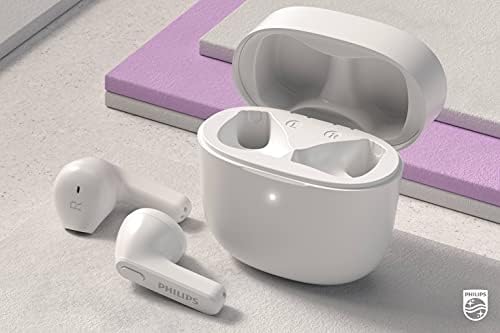 Philips T2206 True Wireless Earbuds – Compact Charging Case, IPX4 Water-Resistant Design, Enhanced Audio Mobility for Active Lifestyles, Rapid Pairing Technology, Secure Fit for Music Lovers and Fitness Enthusiasts