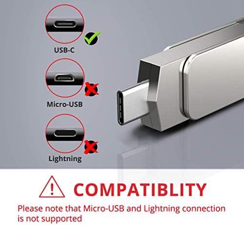 MOSDART 256 GB USB 3.1 Dual Flash Drive – Lightning-Fast Data Transfer for i Phone 15/16, Android, i Pad & Mac Book – Versatile USB-C & A Compatibility – Portable Keychain Design with LED Status Indicator
