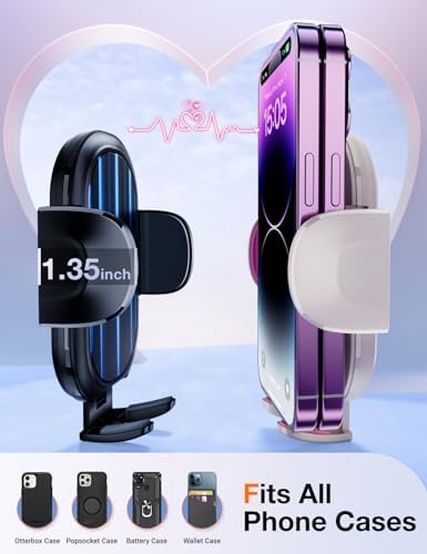 TORRAS 2 Pack Versatile Car Phone Holders – Ultimate Dashboard, Vent & Windshield Mounts for i Phone/Pro Max – Secure Snug-Hold Clamps for Effortless Hands-Free Navigation – Instant Tool-Free Installation, Adjustable Viewing Angles, Durable Design Tailored for Daily Use and Enhanced Driving Safety