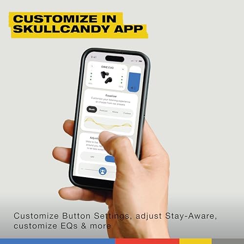 Skullcandy Dime Evo Wireless Earbuds – Premium Bluetooth Headphones with 36-Hour Battery, Noise Isolation for Superior Sound Quality, Hands-Free Microphone & Compact Clip Case – Ideal for i Phone & Android Users – Bone Color